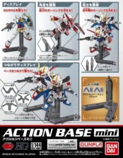 BANDAI GUNPLA ACTION BASE MINI GRAY 2 PCS SET GUNDAM