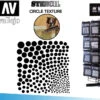 VALLEJO STENCIL STSF002 CIRCLE TEXTURE -Modèles Figurines Boutique 72634