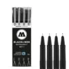 MOLOTOW BLACKLINER ETUI SET 1 4PCS -Modèles Figurines Boutique feutres fins noirs molotow blackliner set 1 2