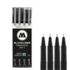 MOLOTOW BLACLINER ETUI SET 2 4PCS -Modèles Figurines Boutique feutres fins noirs molotow blackliner set 2 ok