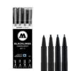 MOLOTOW BLACKLINER ETUI SET 3 4PCS -Modèles Figurines Boutique feutres fins noirs molotow blackliner set 3