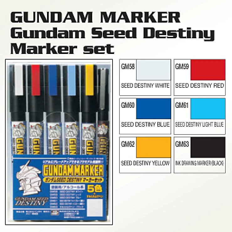 BANDAI GUNDAM MARKER SEED DESTINY SET 6 BANDAI GUNDAM MARKER SEED DESTINY SET 6 -Modèles Figurines Boutique gms114 gundam marker seed destiny set 1 set of 6 00