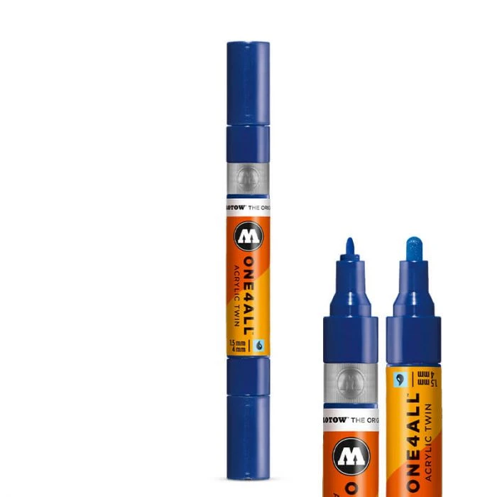 MOLOTOW ACRYLIC MARKER ONE4ALL TWIN 1,5/4MM MOLOTOW ACRYLIC MARKER ONE4ALL TWIN 1,5/4MM -Modèles Figurines Boutique marqueur deux tete acrylique molotow one4all