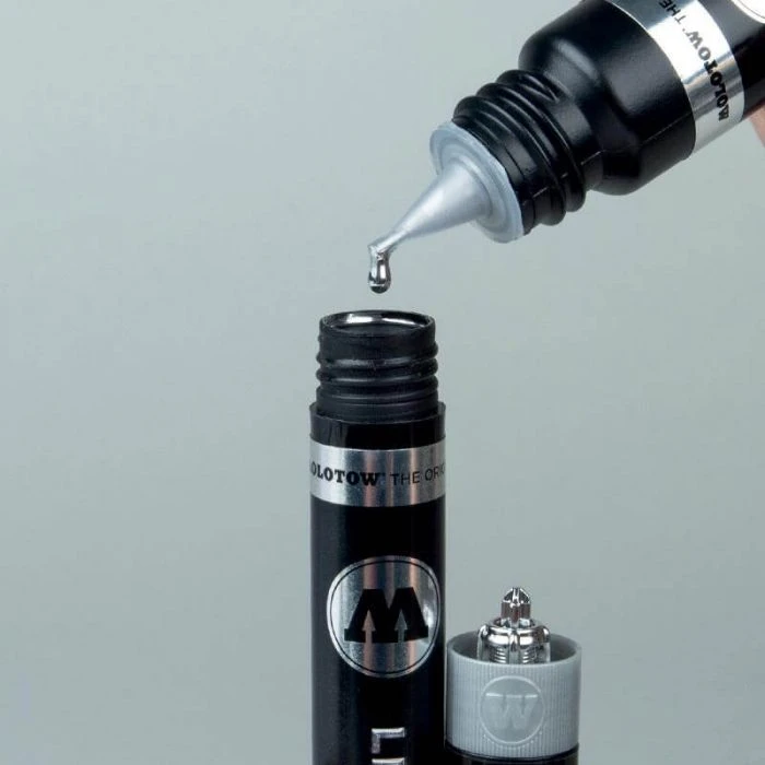 MOLOTOW CHROME MARKER LIQUID CHROME MOLOTOW CHROME MARKER LIQUID CHROME -Modèles Figurines Boutique marqueur indelebile molotow chrome liquide recharge 3