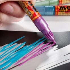 MOLOTOW ACRILYC MARKER ONE4ALL 2MM WALLET SET 6PCS -Modèles Figurines Boutique marqueur peinture acrylique molotow one4all 2mm 127hs sur tout support rechargeable graffiti shop urban painters test couleurs m talli