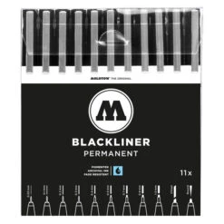 MOLOTOW BLACKLINER WALLET COMPLETE SET 11PCS
