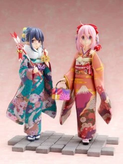 Furyu Duo Laid-Back Camp Statuette PVC 1/7 Nadeshiko Kagamihara Et Rin Shima Furisode Ver. 21 Cm -Modèles Figurines Boutique x fryu95230 j