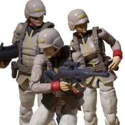 MEGAHOUSE MOBILE SUIT GUNDAM PACK 3 FIGURINES G.M.G. EARTH FEDERATION ARMY SOLDIERS 10 CM -Modèles Figurines Boutique x meho830563 c